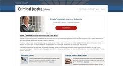 Desktop Screenshot of criminaljusticeschools.com