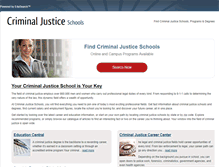 Tablet Screenshot of criminaljusticeschools.com